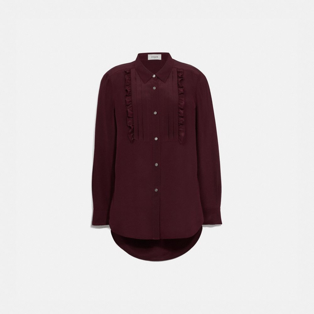 Pleated Bib Shirt
