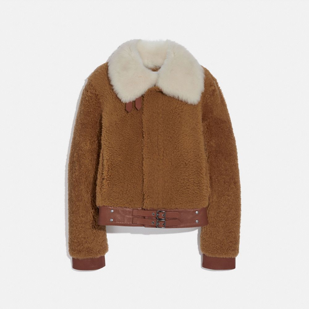 Coach shearling jacket hotsell