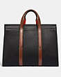COACH®,METROPOLITAN PORTFOLIO IN COLORBLOCK,Smooth Leather/Pebble Leather,Large,Black Copper/Black Multi,Back View