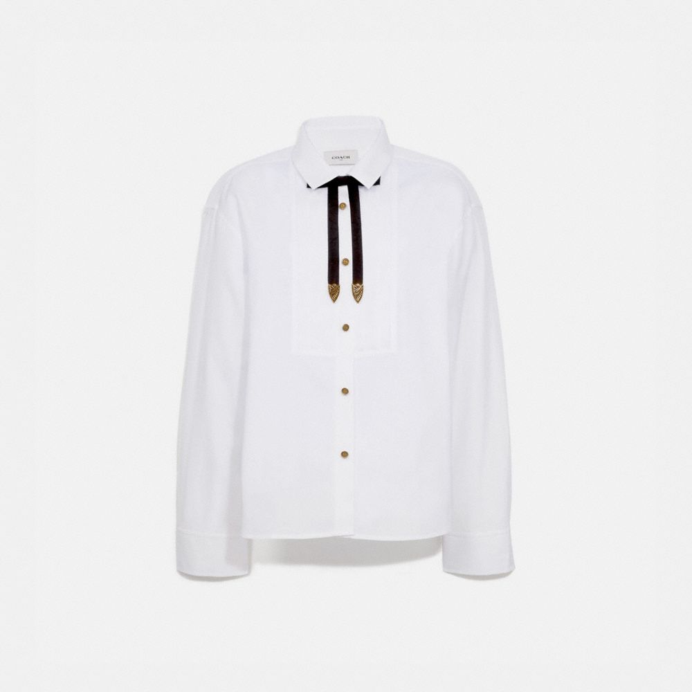 Pleated Bib Shirt