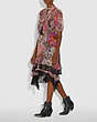 COACH®,LONG TENT DRESS WITH KAFFE FASSETT PRINT,mixedmaterial,Peach/Pink,Scale View