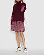 COACH®,TURTLENECK SWEATER,Mixed Material,Burgundy,Scale View