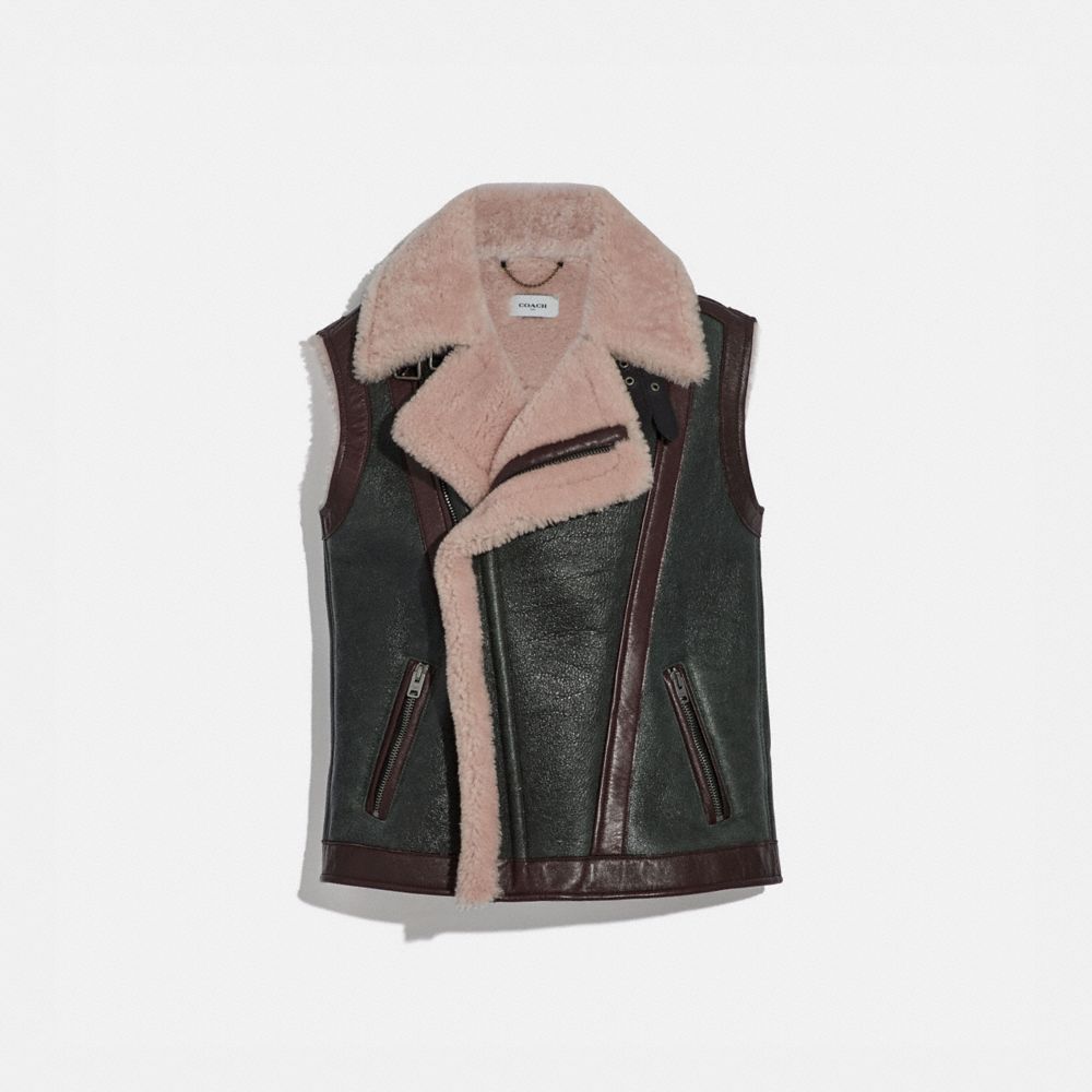 Coach leather clearance vest