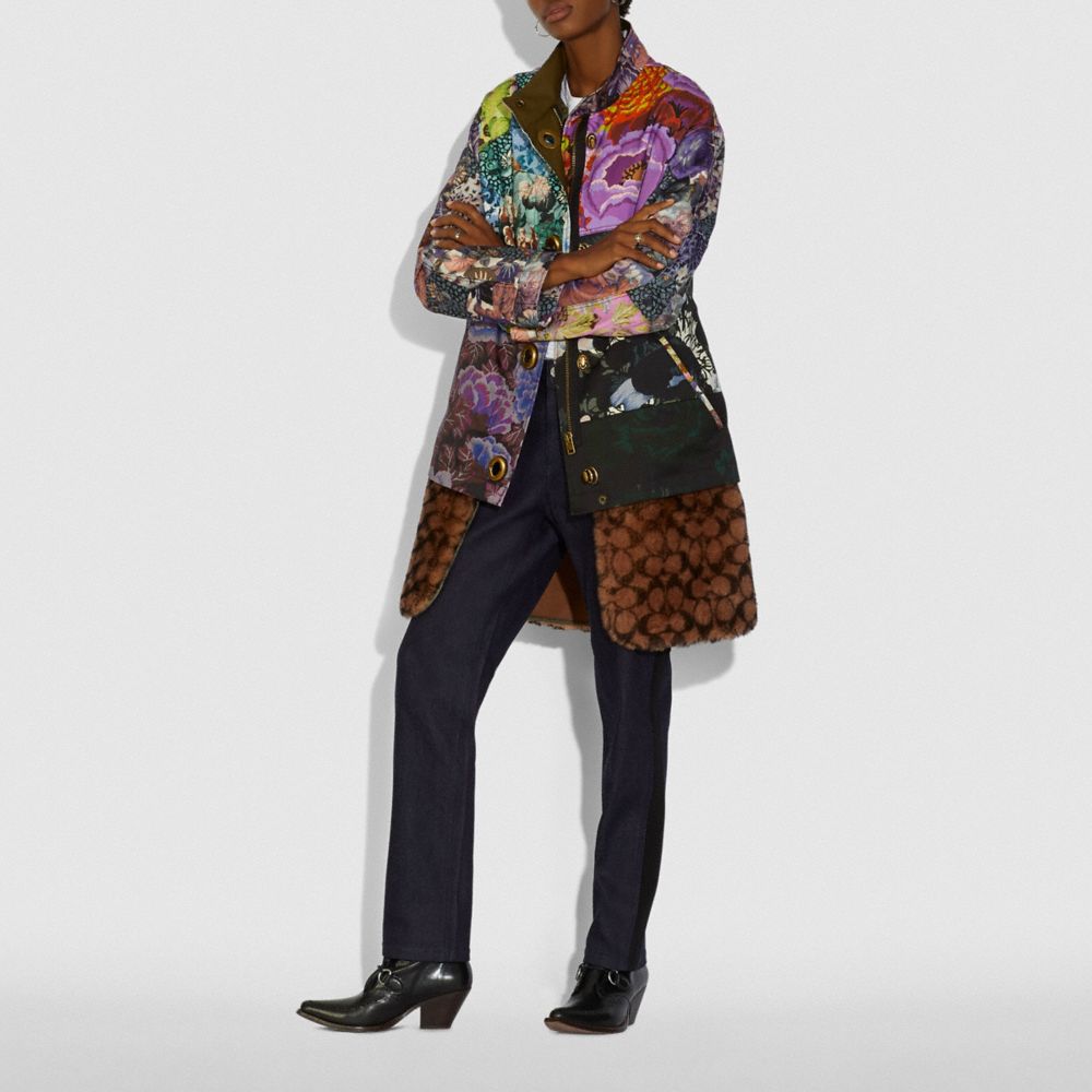 COACH® | Patchwork Parka With Kaffe Fassett Print And Removable