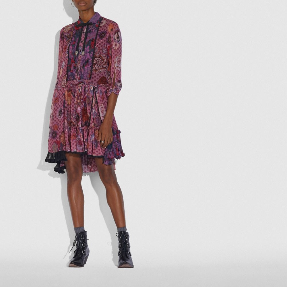 Asymmetrical Dress With Kaffe Fassett Print