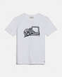 COACH®,ANTEATER T-SHIRT,cotton,White,Front View