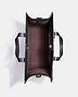 COACH®,FIELD TOTE 40 WITH HORSE AND CARRIAGE PRINT AND ROCKET,pvc,Large,Pewter/Brown Black,Inside View,Top View