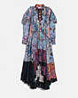 COACH®,PATCHWORK DRESS WITH KAFFE FASSETT PRINT,n/a,Multi,Front View
