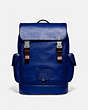 COACH®,RIVINGTON BACKPACK,Smooth Leather,X-Large,Black Copper/Sport Blue Multi,Front View