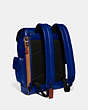 COACH®,RIVINGTON BACKPACK,Smooth Leather,X-Large,Black Copper/Sport Blue Multi,Angle View