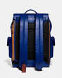 COACH®,RIVINGTON BACKPACK,Smooth Leather,X-Large,Black Copper/Sport Blue Multi,Back View