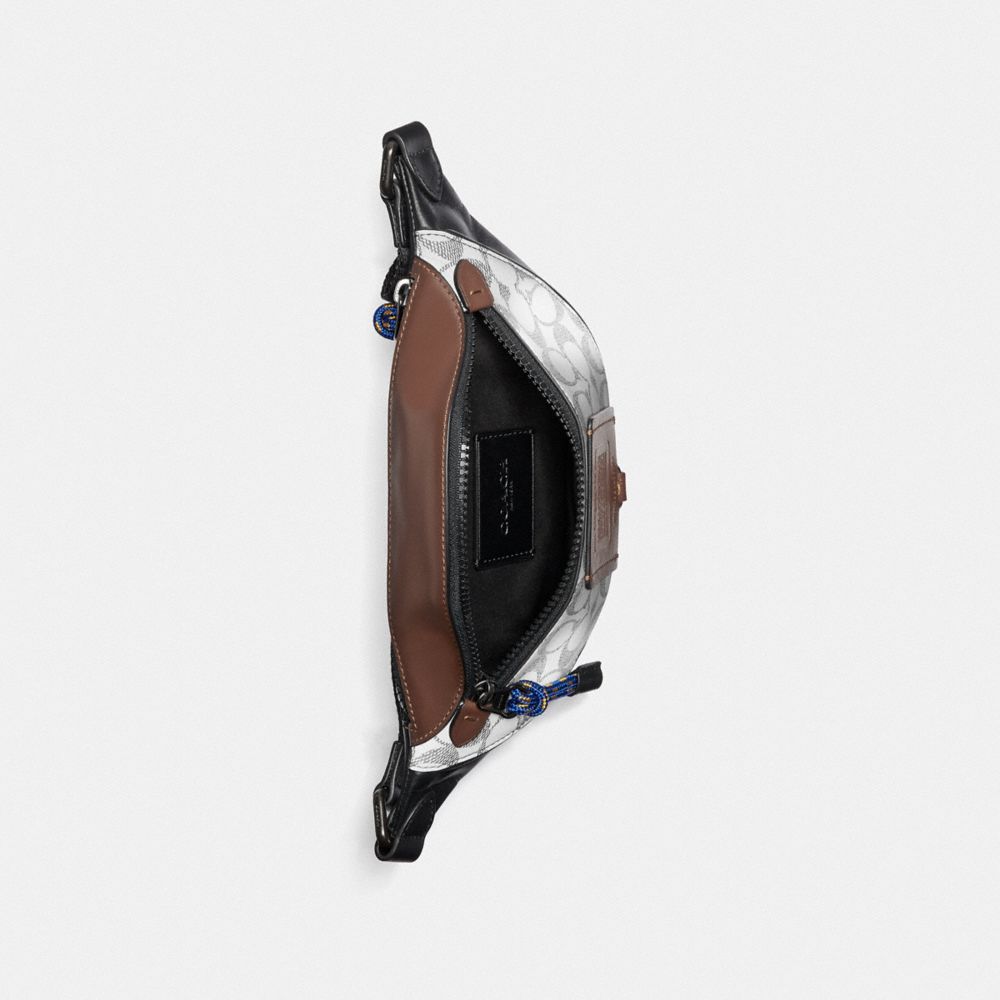 COACH®,Rivington Belt Bag 7 In Reflective Signature Canvas,,Inside View,Top View