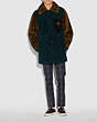 COACH®,SHEARLING COAT,Shearling,TEAL MULTICOLOR,Scale View