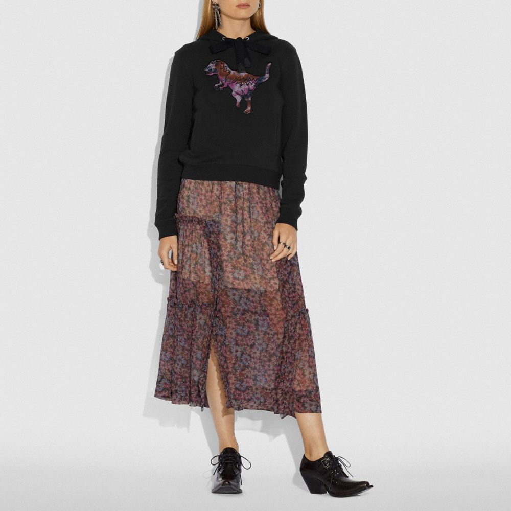 COACH®,Embroidered Rexy Sweatshirt With Kaffe Fassett Print,,Scale View