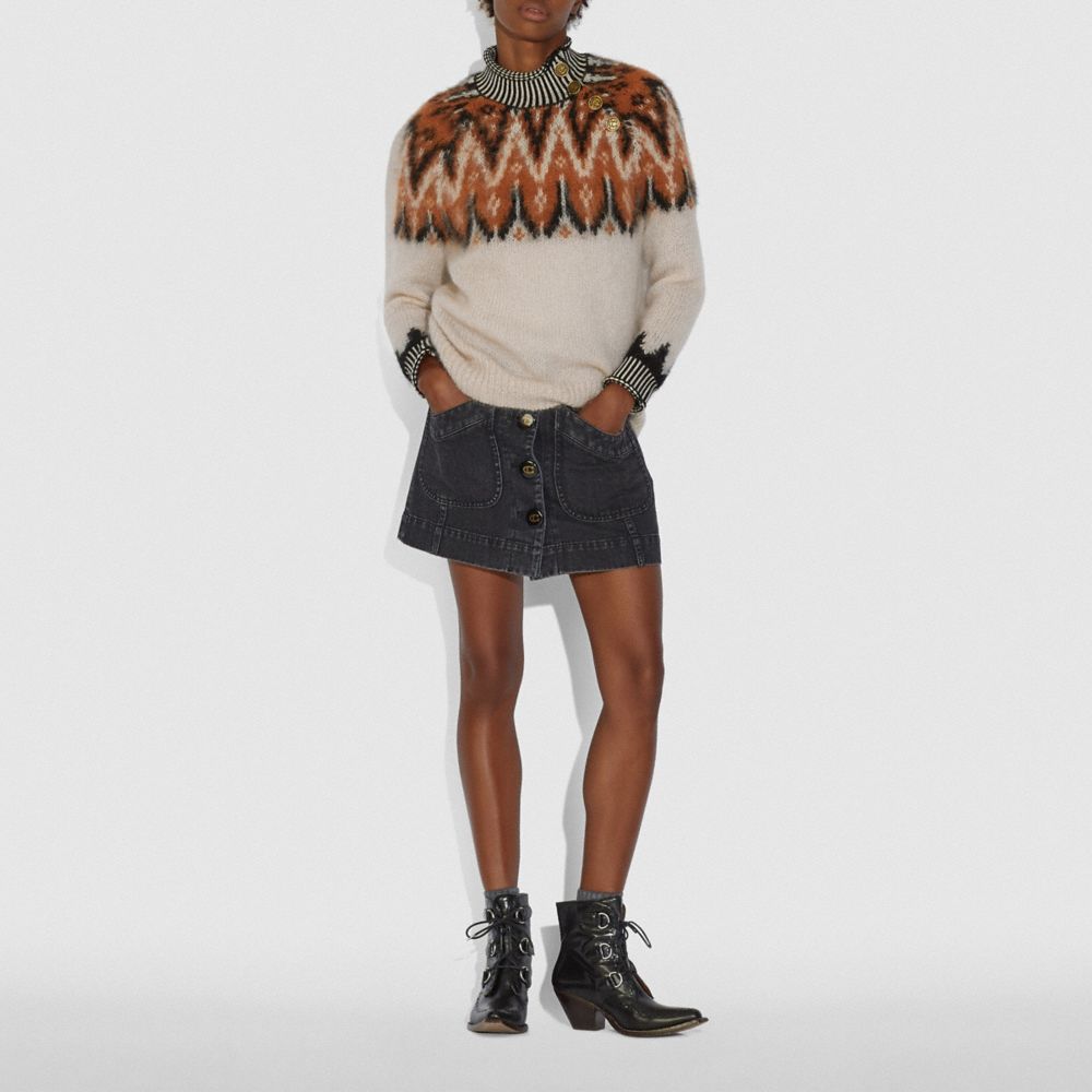 Fair Isle Turtleneck Sweater