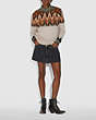 COACH®,FAIR ISLE TURTLENECK SWEATER,Mixed Material,Ivory,Scale View