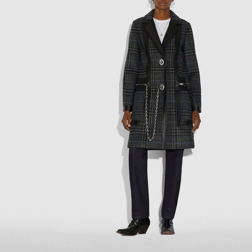 COACH®  Long Wool Coat