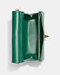 COACH®,MINI WILLIS,Leather,Mini,Brass/Green,Inside View,Top View