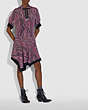 COACH®,SHIRT DRESS WITH KAFFE FASSETT PRINT,Wine/Pink,Scale View