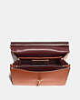 COACH®,WILLIS TOP HANDLE 18,Smooth Leather,Medium,Brass/Vermillion,Inside View,Top View
