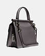COACH®,WILLIS TOP HANDLE 18,Smooth Leather,Medium,Pewter/Heather Grey,Angle View