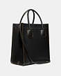 COACH®,CASHIN CARRY TOTE,Leather,X-Large,Brass/Black,Angle View