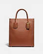 COACH®,CASHIN CARRY TOTE,Leather,X-Large,Brass/1941 Saddle,Front View