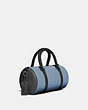 COACH®,BARREL BAG IN COLORBLOCK,Leather,Medium,Pewter/Cornflower Multi,Angle View