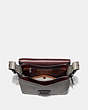 COACH®,COURIER BAG IN COLORBLOCK,Leather,Medium,Pewter/Cornflower Multi,Inside View,Top View