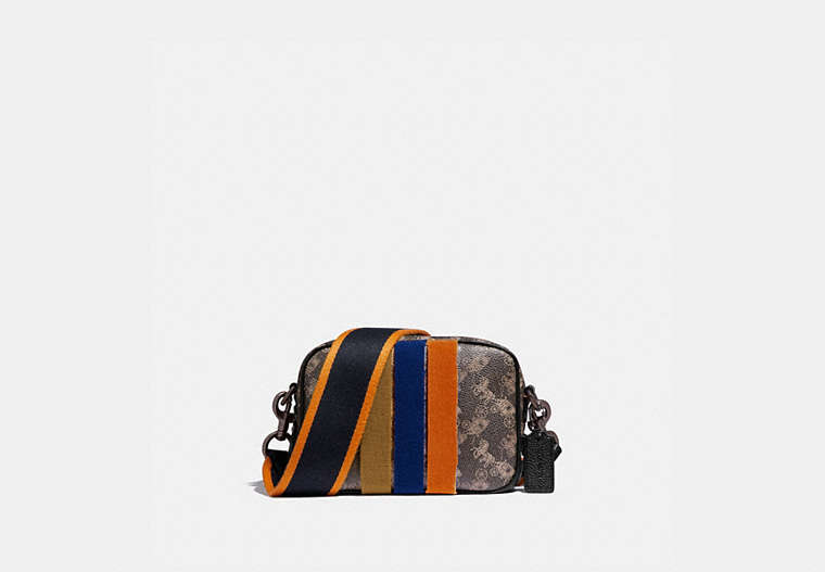 Camera Bag 16 With Horse And Carriage Print And Varsity Stripe