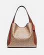COACH®,HADLEY HOBO IN SIGNATURE CANVAS,Coated Canvas,Medium,Brass/Tan/Rust,Front View