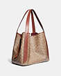 COACH®,HADLEY HOBO IN SIGNATURE CANVAS,Coated Canvas,Medium,Brass/Tan/Rust,Angle View