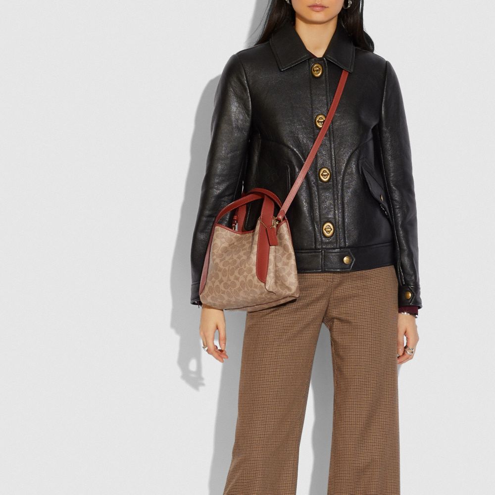 Coach Hadley Hobo In Signature Canvas, 46% OFF