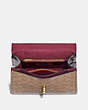 COACH®,PARKER TOP HANDLE IN COLORBLOCK SIGNATURE CANVAS,pvc,Medium,Brass/Tan/Dusty Pink,Inside View,Top View