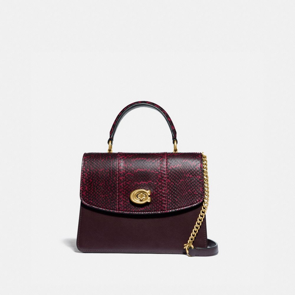 COACH Parker Top Handle In Blocked Snakeskin