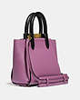 COACH®,TROUPE TOTE 16 IN COLORBLOCK,Leather,Medium,Brass/Lilac Berry Multi,Angle View