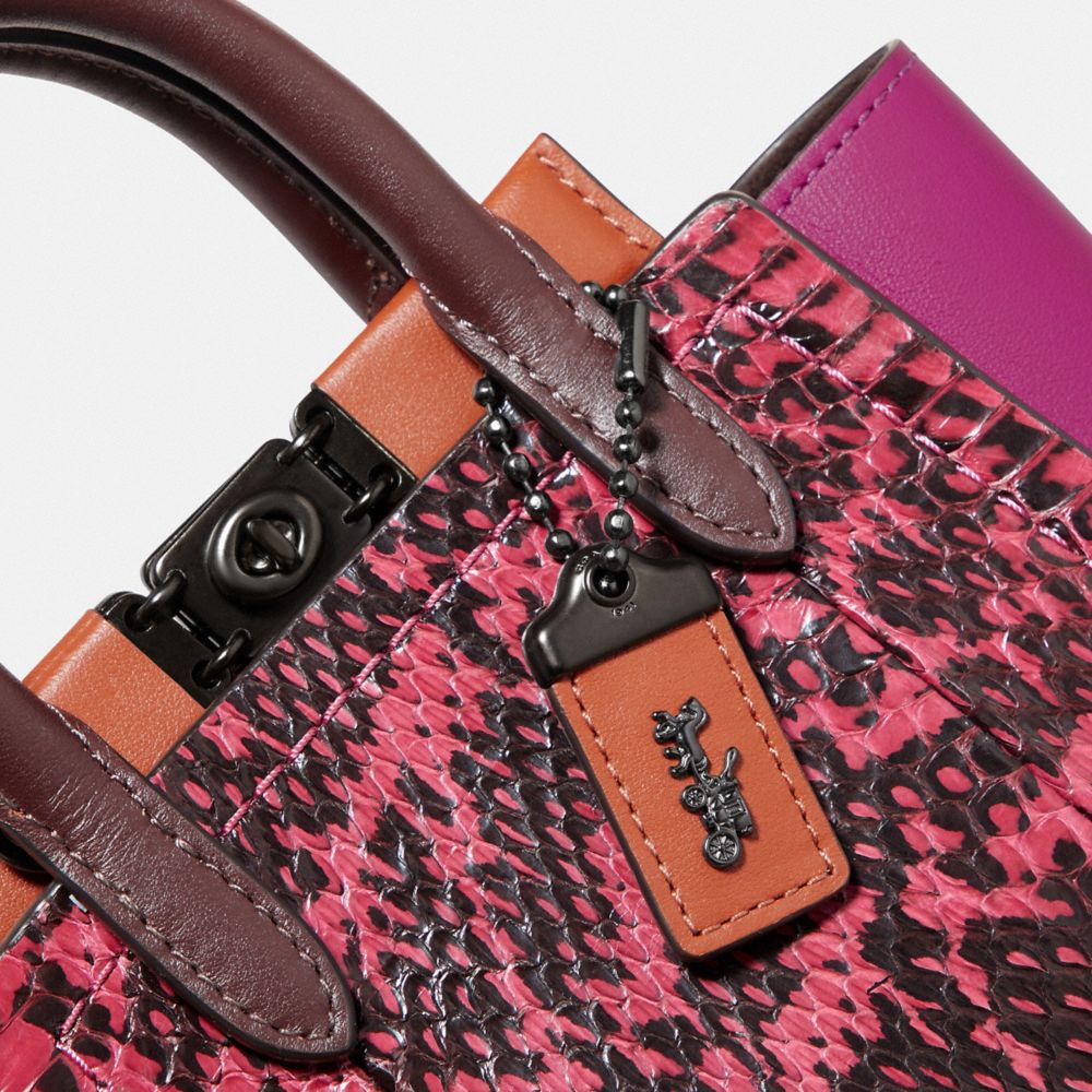 COACH®,Troupe Tote 16 In Snakeskin,,Closer View