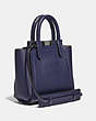 COACH®,TROUPE TOTE 16,Leather,Medium,Pewter/Cadet,Angle View