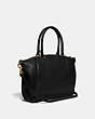 COACH®,ELISE SATCHEL,Pebbled Leather,Gold/Black,Angle View