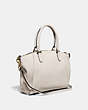 COACH®,ELISE SATCHEL,Pebbled Leather,Gold/Chalk,Angle View