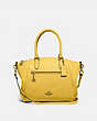 COACH®,ELISE SATCHEL BAG,Pebbled Leather,Medium,Gold/Sunlight,Front View