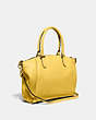 COACH®,ELISE SATCHEL BAG,Pebbled Leather,Medium,Gold/Sunlight,Angle View