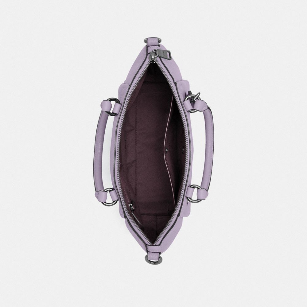 COACH®,SACOCHE ELISE,Cuir galet poli,Bronze/Lilas doux,Inside View,Top View