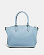 COACH®,ELISE SATCHEL,Pebbled Leather,Medium,Pewter/Waterfall,Back View