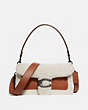 COACH®,TABBY SHOULDER BAG 26,Smooth Leather/Embossed Leather/Suede/Shearling,Medium,Pewter/1941 Saddle,Front View