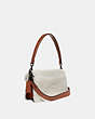 COACH®,TABBY SHOULDER BAG 26,Smooth Leather/Embossed Leather/Suede/Shearling,Medium,Pewter/1941 Saddle,Angle View