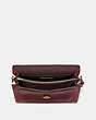 COACH®,TABBY SHOULDER BAG,Smooth Leather/Pebble Leather/Suede,Medium,Brass/Deep Red,Inside View,Top View
