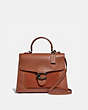 COACH®,TABBY TOP HANDLE,Pebble Leather/Suede,Large,Pewter/1941 Saddle,Front View