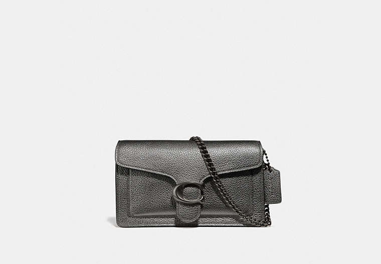 COACH®,TABBY CHAIN CROSSBODY,Leather,V5/Graphite,Front View