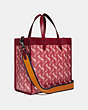 Field Tote With Horse And Carriage Print And Varsity Stripe